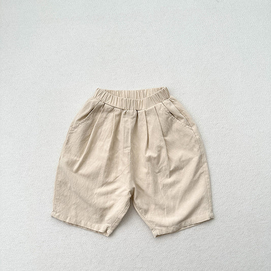 Summer New Arrival Unisex Plain Solid Color Cotton Pants