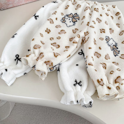 Winter Baby Kids Girls Long Sleeves Cute Pattern Top and Pants Fluffy Warm Pajamas Clothing Set, MyKids-USA®, Baby & Toddler Sleepwear, MyKids-USA -  -  -  -  -  -  - 