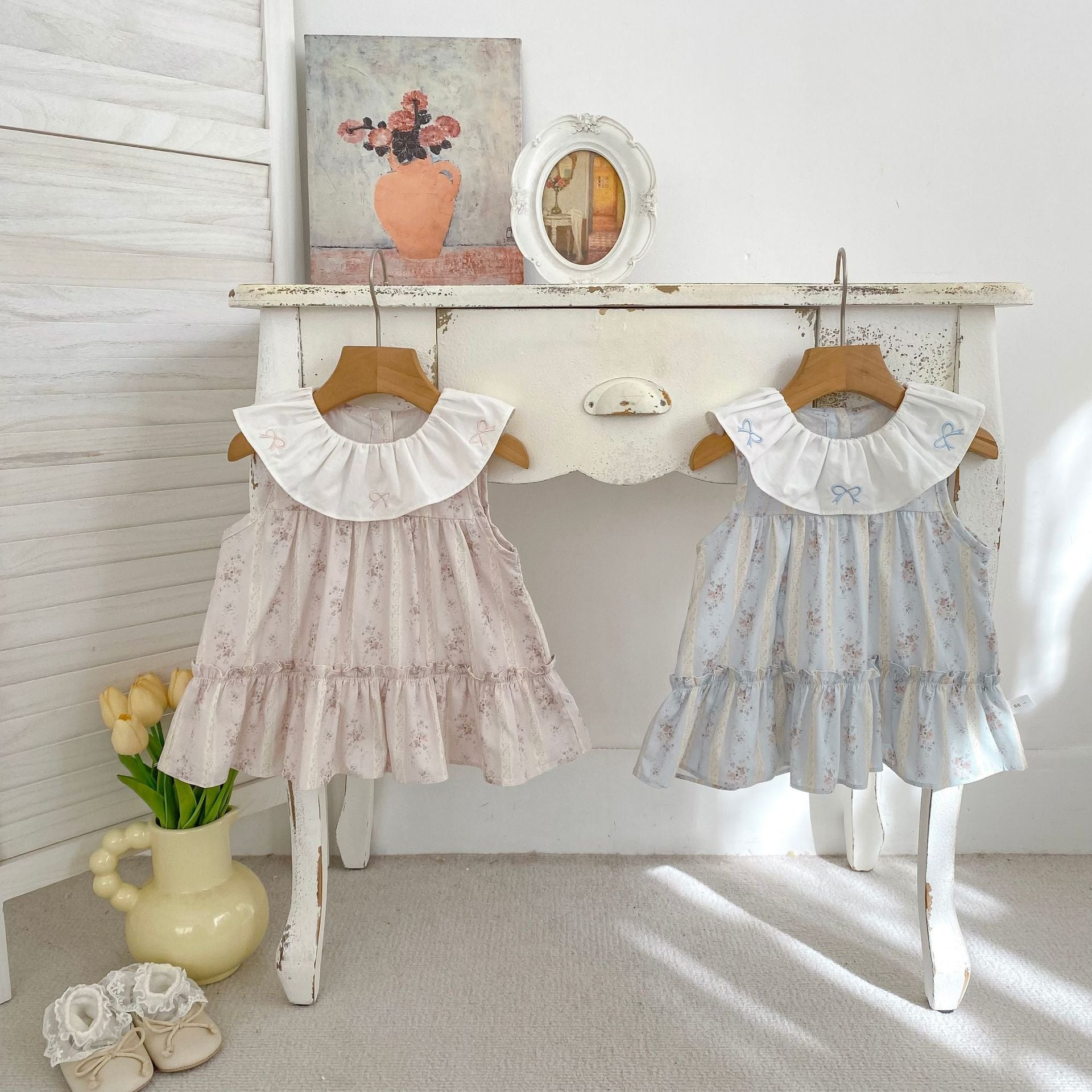 Summer Arrival Baby Girls Sleeveless Floral Pattern Color Patchwork Dress, MyKids-USA®, Baby & Children's Dresses, MyKids-USA -  -  -  -  -  -  - .