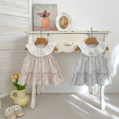 Summer Arrival Baby Girls Sleeveless Floral Pattern Color Patchwork Dress, MyKids-USA®, Baby & Children's Dresses, MyKids-USA -  -  -  -  -  -  - .