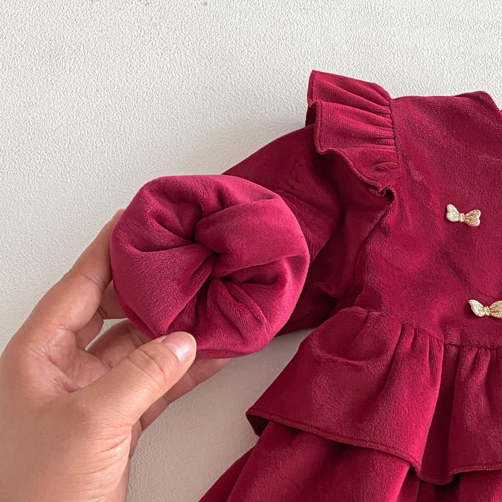 Winter Arrival Baby Girls Long Sleeves Butterfly Pattern Fleece-line Warm Onesies, MyKids-USA®, Bodysuits, MyKids-USA -  -  -  -  -  -  - 