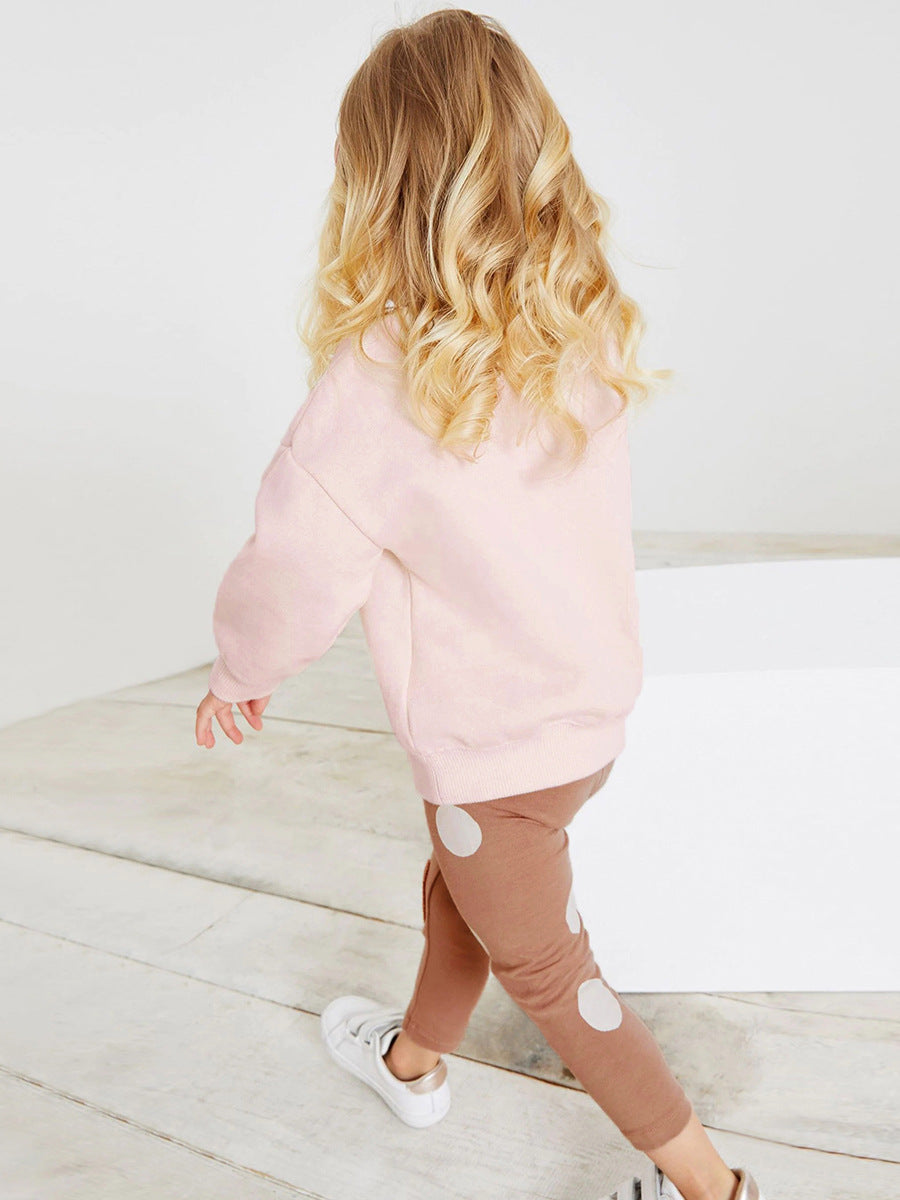 Spring Baby Kids Girls Animals Embroidery Long Sleeves Pullover And Polka Dots Pants  Clothing Set, MyKids-USA®, Baby & Toddler Outfits, MyKids-USA -  -  -  -  -  -  - 