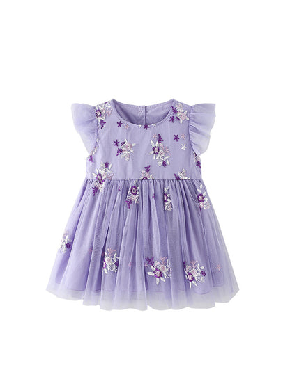 Summer Baby Kids Girls Fly Sleeves Flowers Embroidered Pattern Dress, MyKids-USA®, Baby & Children's Dresses, MyKids-USA -  -  -  -  -  -  - .