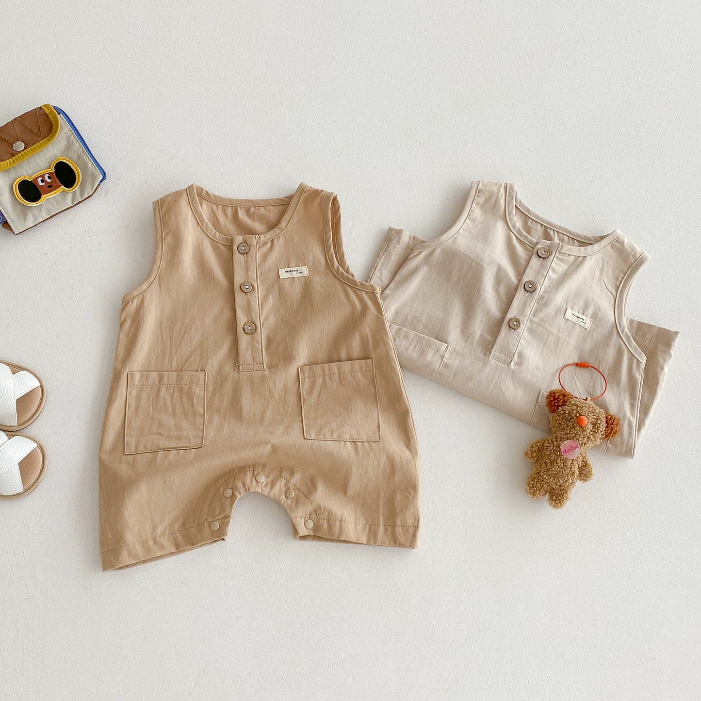 Summer Arrival Baby Unisex Letters Pattern Sleeveless Casual Rompers, MyKids-USA®, Baby One-Pieces, MyKids-USA -  -  -  -  -  -  - 