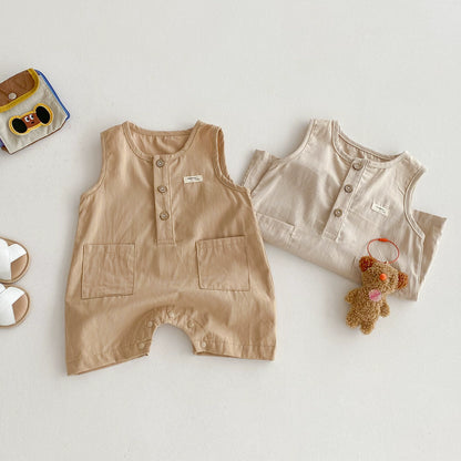 Summer Arrival Baby Unisex Letters Pattern Sleeveless Casual Rompers, MyKids-USA®, Baby One-Pieces, MyKids-USA -  -  -  -  -  -  - 