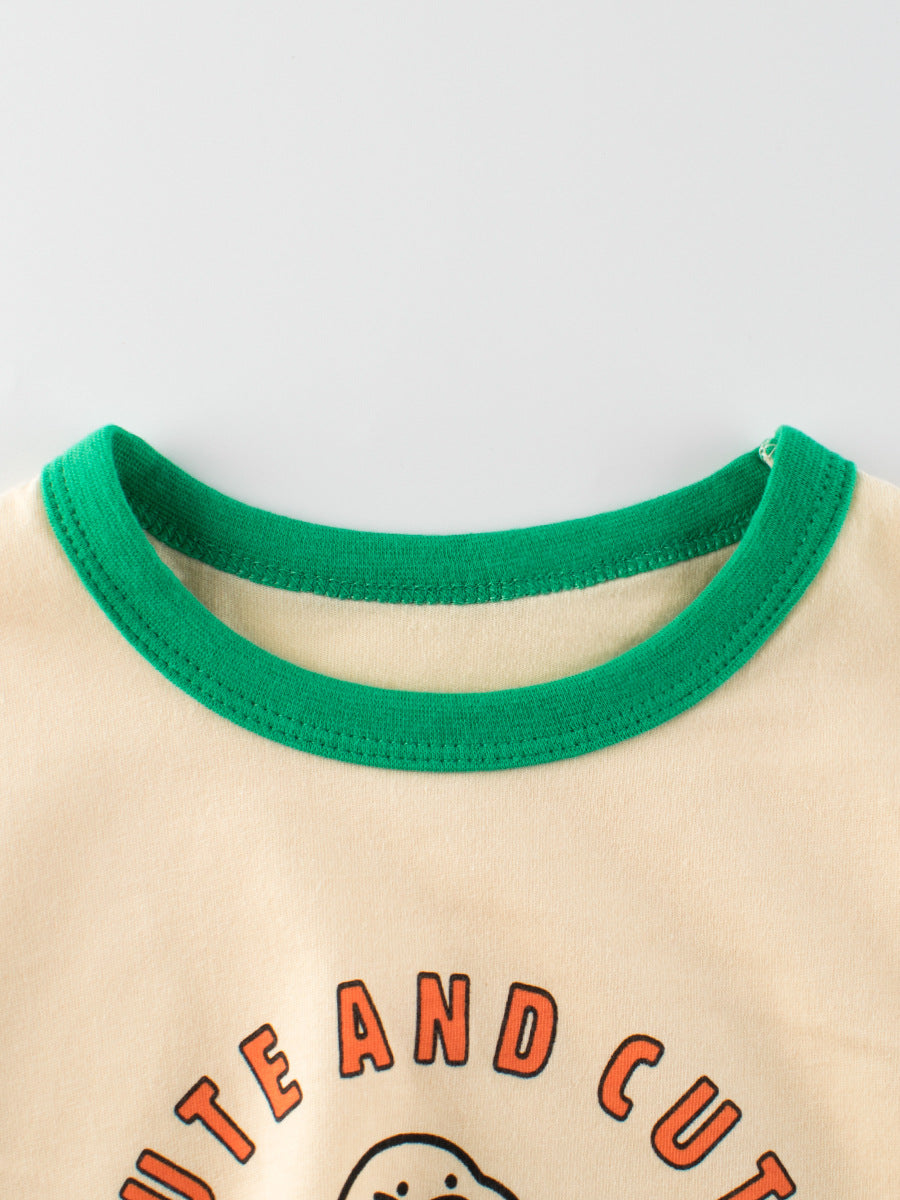 Summer Boys’ Letters and Cartoon Pattern T-shirt in European and American Style, MyKids-USA®, T-Shirts, MyKids-USA -  -  -  -  -  -  - .