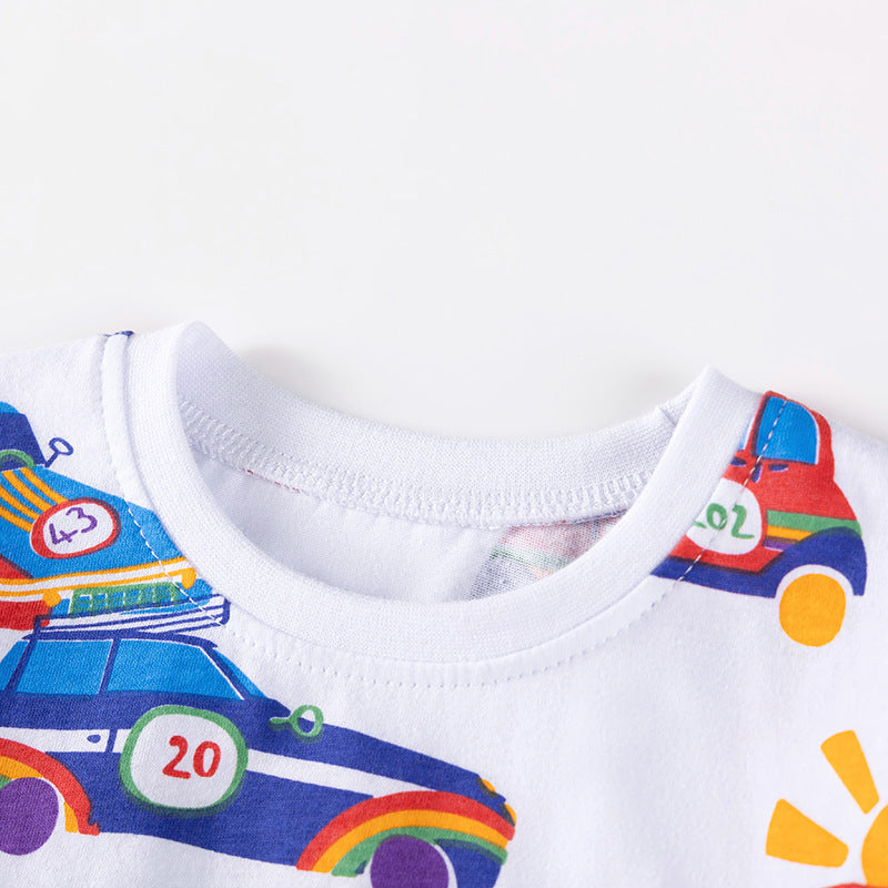 Autumn Arrival Kids Boys Cars Cartoon Pattern Crew Neck Long Sleeves Top Sweatshirt, MyKids-USA®, Baby & Toddler Outerwear, MyKids-USA -  -  -  -  -  -  - 