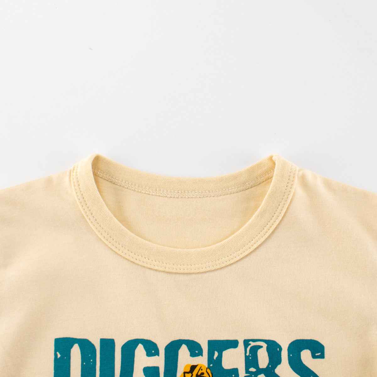 Summer Boys’ Digger Cartoon and Letters Pattern T-shirt in European and American Style, MyKids-USA®, Baby & Toddler Tops, MyKids-USA -  -  -  -  -  -  - 