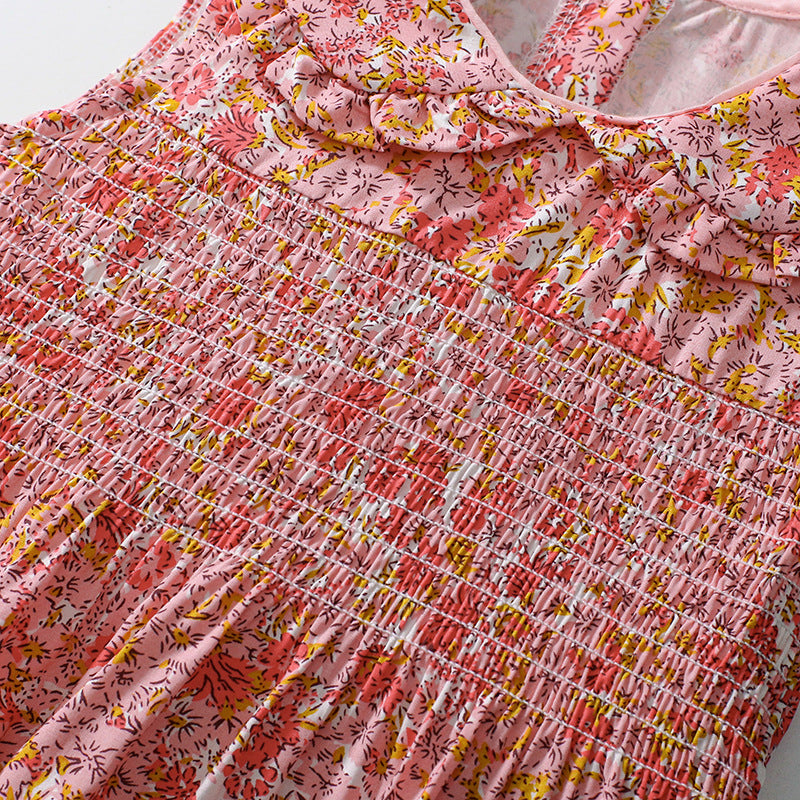 Summer Pure Cotton Floral Pattern Sleeveless Dress for Stylish Girls, MyKids-USA®, Baby & Toddler Dresses, MyKids-USA -  -  -  -  -  -  - 