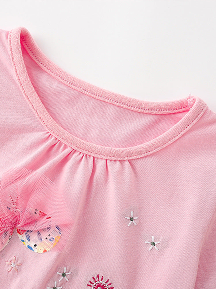Summer Girls’ Flowers Pattern T-shirt in European and American Style, MyKids-USA®, T-Shirts, MyKids-USA -  -  -  -  -  -  - .