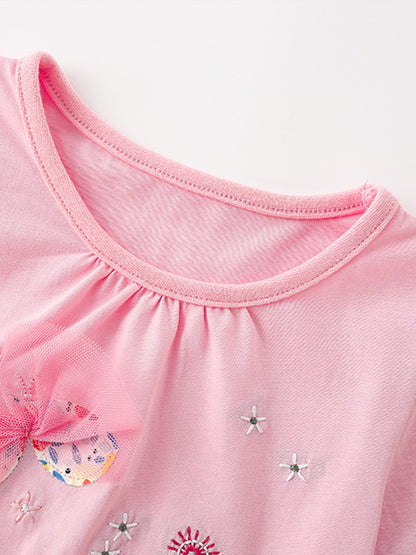 Summer Girls’ Flowers Pattern T-shirt in European and American Style, MyKids-USA®, T-Shirts, MyKids-USA -  -  -  -  -  -  - .