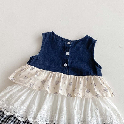 Summer Arrival Baby Kids Girls Sleeveless Color Patchwork Dress, MyKids-USA®, Baby & Children's Dresses, MyKids-USA -  -  -  -  -  -  - .