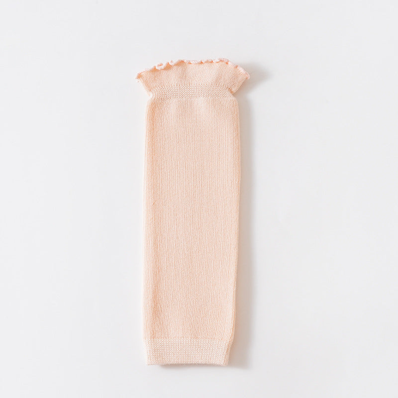 Spring and Autumn Baby Unisex Breathable Solid Color Knee Sleeves 26cm, MyKids-USA®, Baby Protective Wear, MyKids-USA - Size/Age - S (0-3Y) - Color - Pink -  -  - TR2511152211