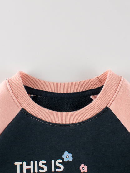 Arrival Girls Cartoon Print Crew Neck Long Sleeves Color Patchwork Sweatshirt, MyKids-USA®, Baby & Toddler Outerwear, MyKids-USA -  -  -  -  -  -  - 