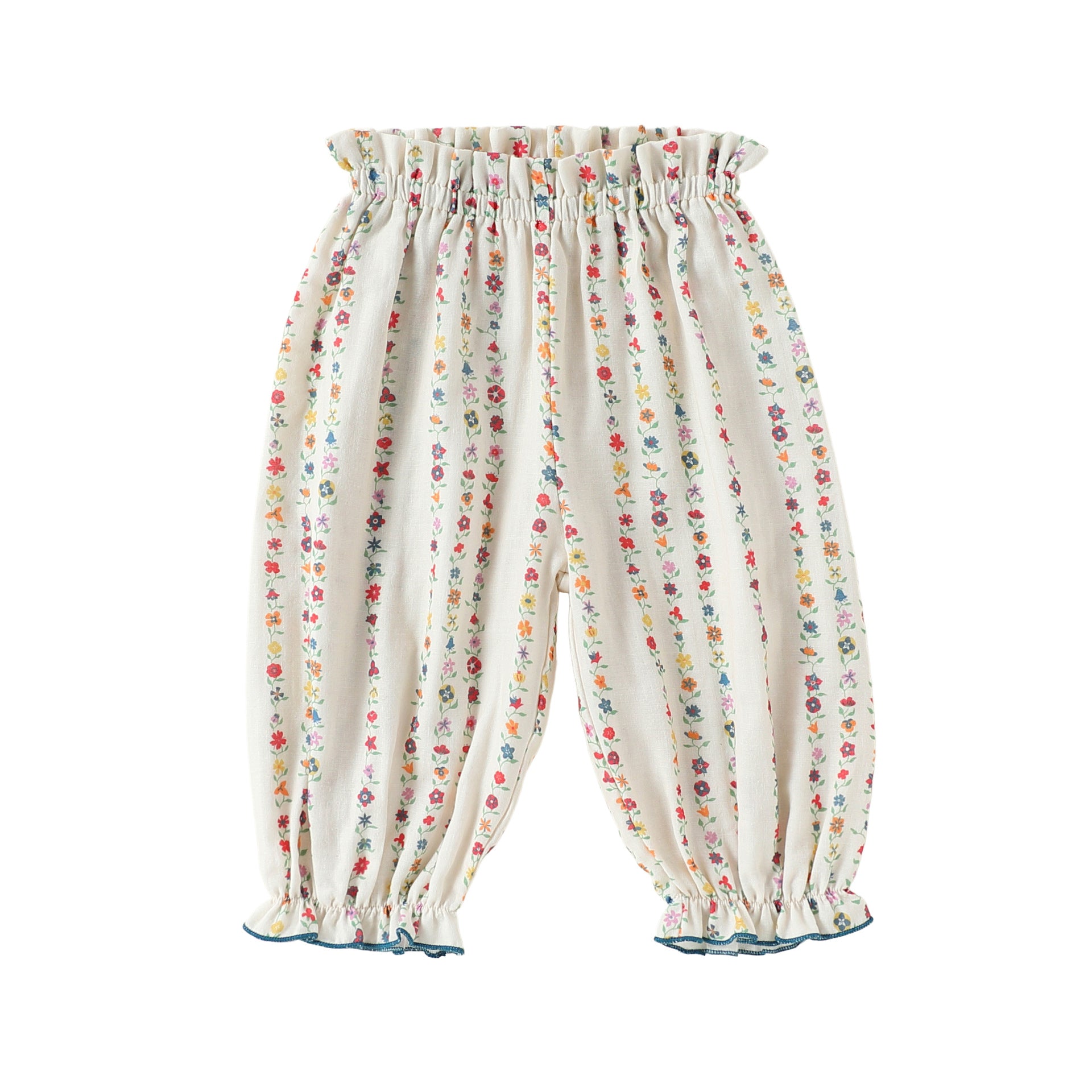 Arrival Baby Kids Girls Casual Flowers Pattern Pants, MyKids-USA®, Trousers, MyKids-USA - Size/Age - 73 (6-9M) - Color - Apricot -  -  - TR2605132348-A.