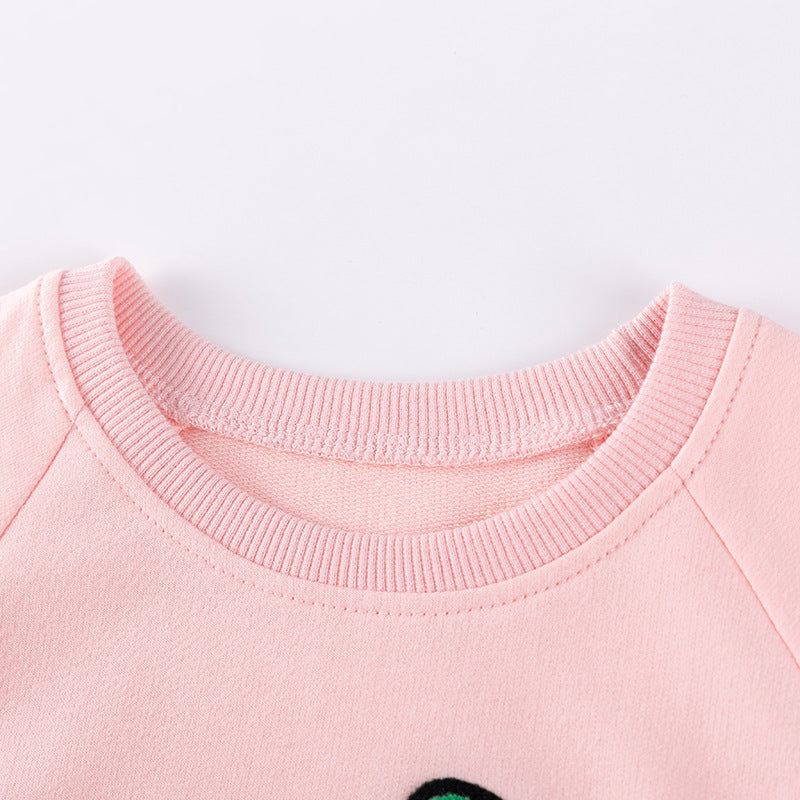 Spring and Autumn Girls Strawberry Pattern Long Sleeves Sweatshirt and Plain Pants Clothing Set, MyKids-USA®, Baby & Toddler Outfits, MyKids-USA -  -  -  -  -  -  - 