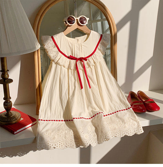 Summer Arrival Baby Kids Girls Cute Sleeveless Flowers Pattern Embroidered Dress, MyKids-USA®, Baby & Toddler Dresses, MyKids-USA - Size/Age - 90 (12-24M) - Color - White -  -  - TR2503111515-A