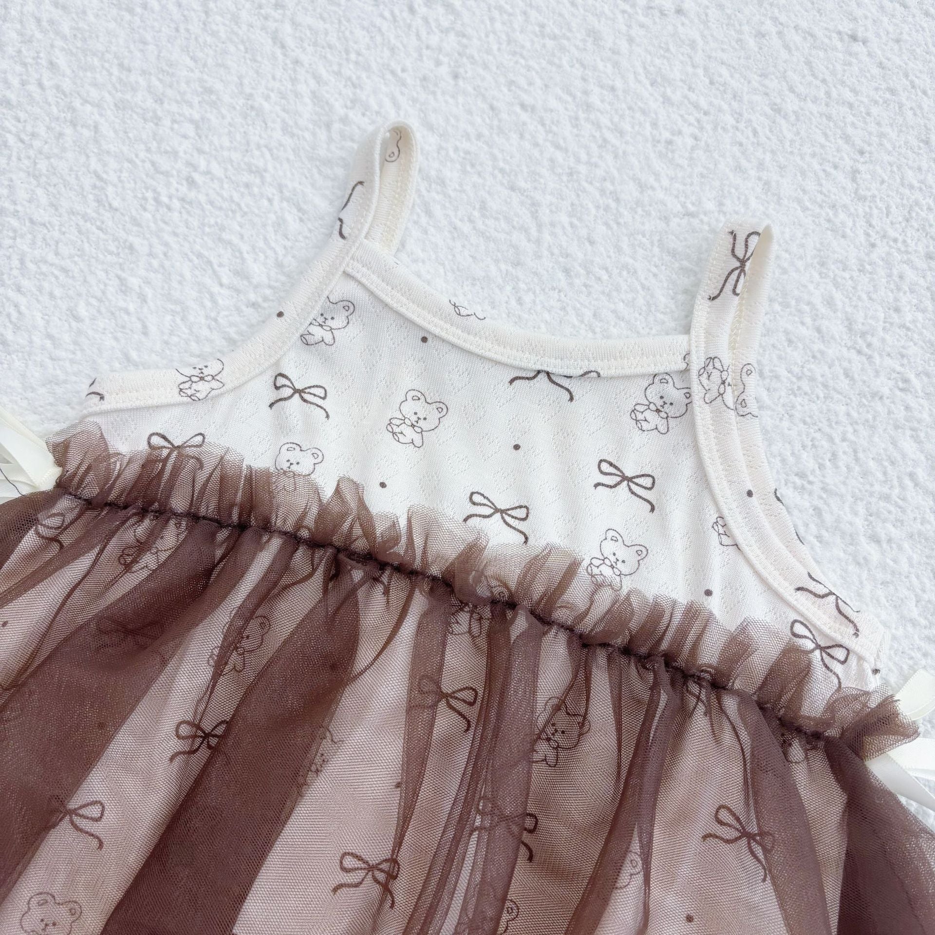 Summer Arrival Baby Girls Cute Teddy Bear Pattern Sleeveless Onesies, MyKids-USA®, Baby One-Pieces, MyKids-USA -  -  -  -  -  -  - 