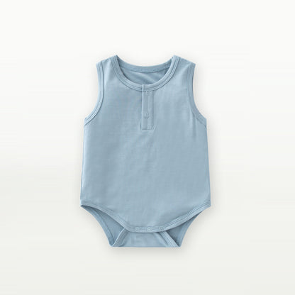 Summer Arrival Sleeveless Solid Color Bodysuit