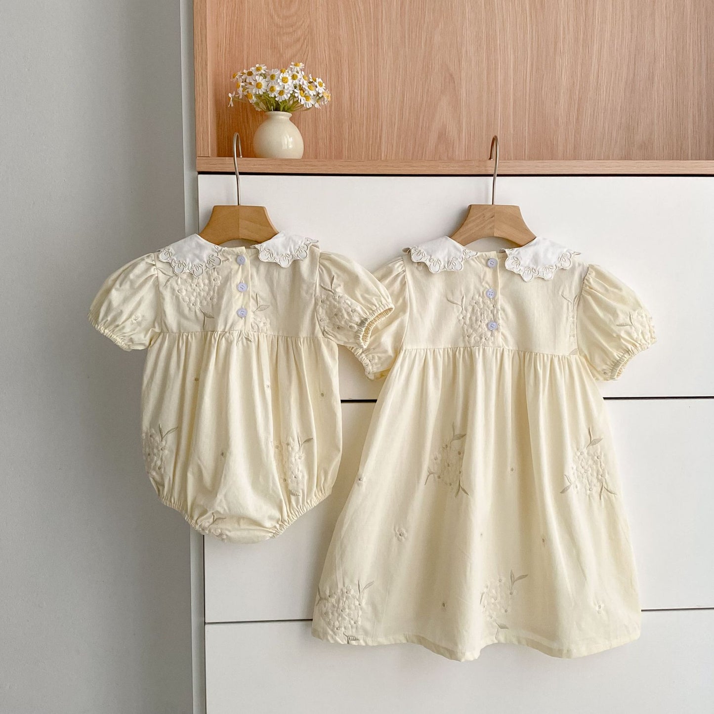 Arrival Summer Flowers Pattern Embroidered Baby Kids Girls Onesies and Dress – Princess Sister Matching Set, MyKids-USA®, Baby & Children's Outfits, MyKids-USA -  -  -  -  -  -  - .