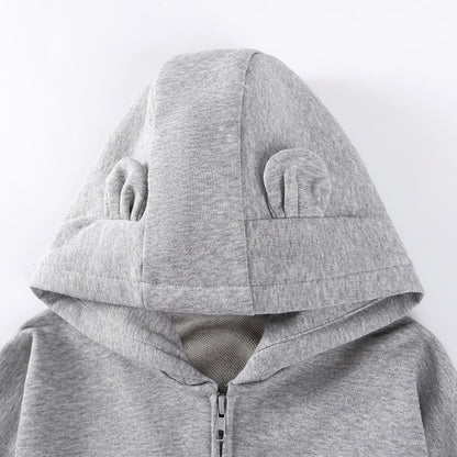 Winter and Autumn Girls Animals Cartoon Pattern Long Sleeves Zip-up Hooded Coat, MyKids-USA®, Baby & Toddler Coats & Jackets, MyKids-USA -  -  -  -  -  -  - 