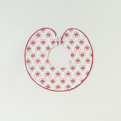 Adorable Simple Pattern Cotton Snap-on Round Shaped Bib, MyKids-USA®, Bibs, MyKids-USA - Size/Age - M (1-3Y) - Color - Red -  -  - TR2601301811-H.
