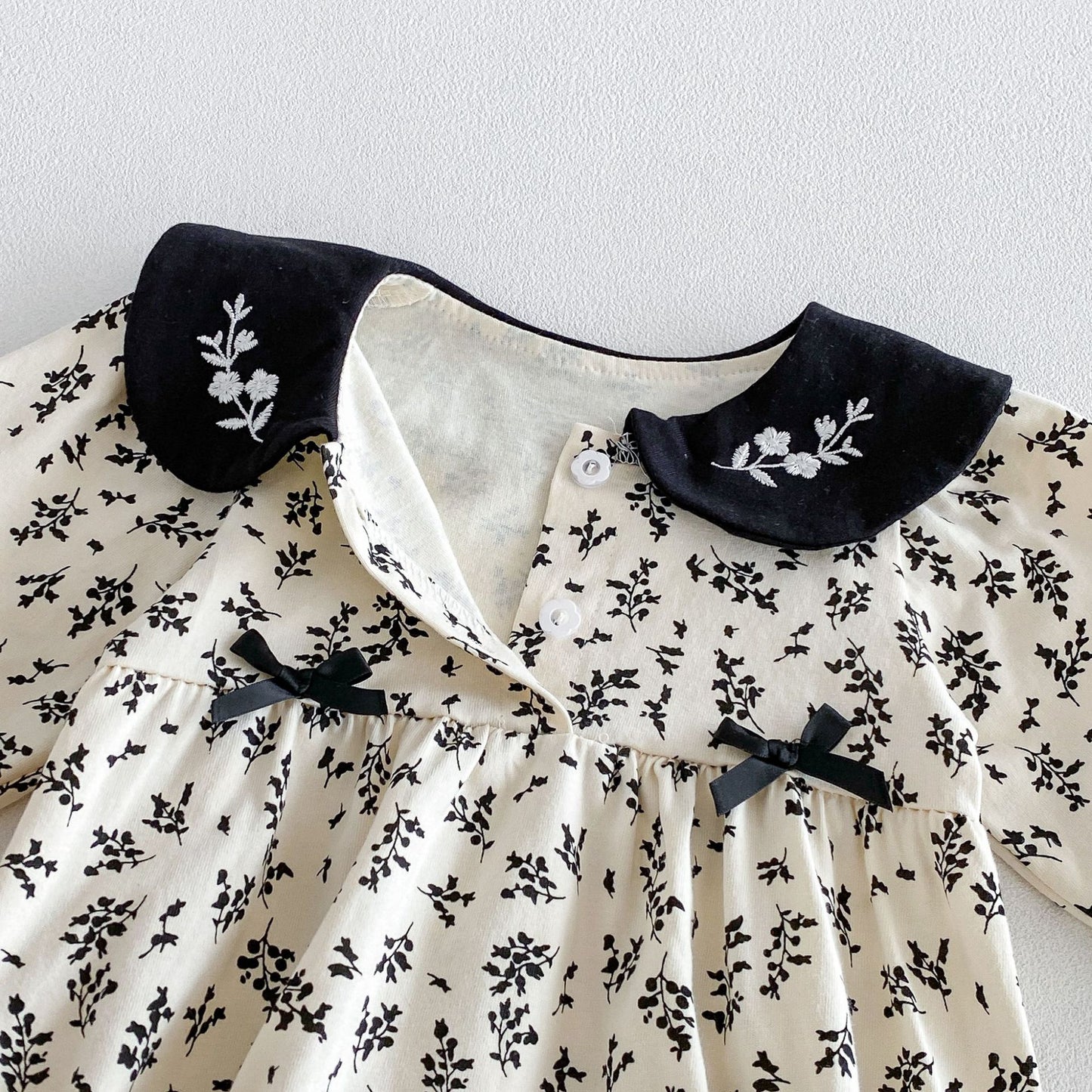 MyKids-USA® Autumn Arrival Baby Girls Long Sleeves Cute Color Patchwork Floral Bodysuit
