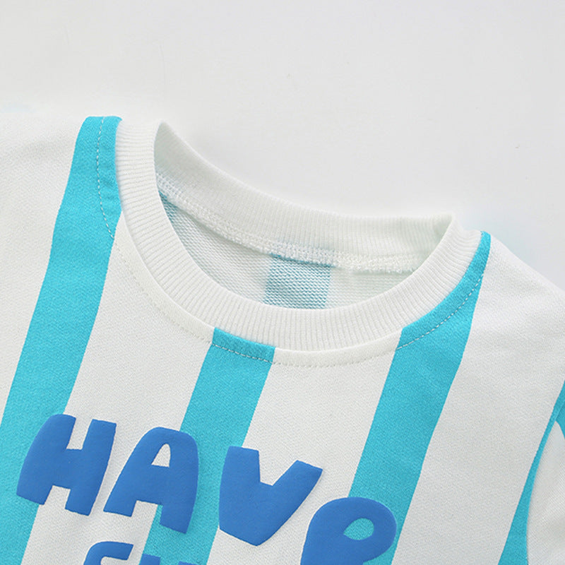 Striped and Letters Pattern Long Sleeves Pullover for Boys, MyKids-USA®, Baby & Toddler Outerwear, MyKids-USA -  -  -  -  -  -  - 