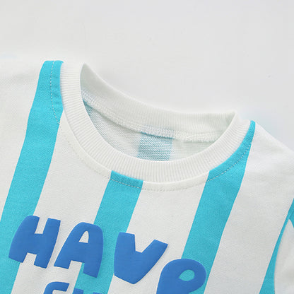 Striped and Letters Pattern Long Sleeves Pullover for Boys, MyKids-USA®, Baby & Toddler Outerwear, MyKids-USA -  -  -  -  -  -  - 