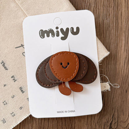 Arrival Hair Clip – Adorable Leather Cartoon Accessories, MyKids-USA®, Hair Pins, Claws & Clips, MyKids-USA - Size/Age - Average Size (0-12Y） - Color - Coffee -  -  - TR2603171455-D.