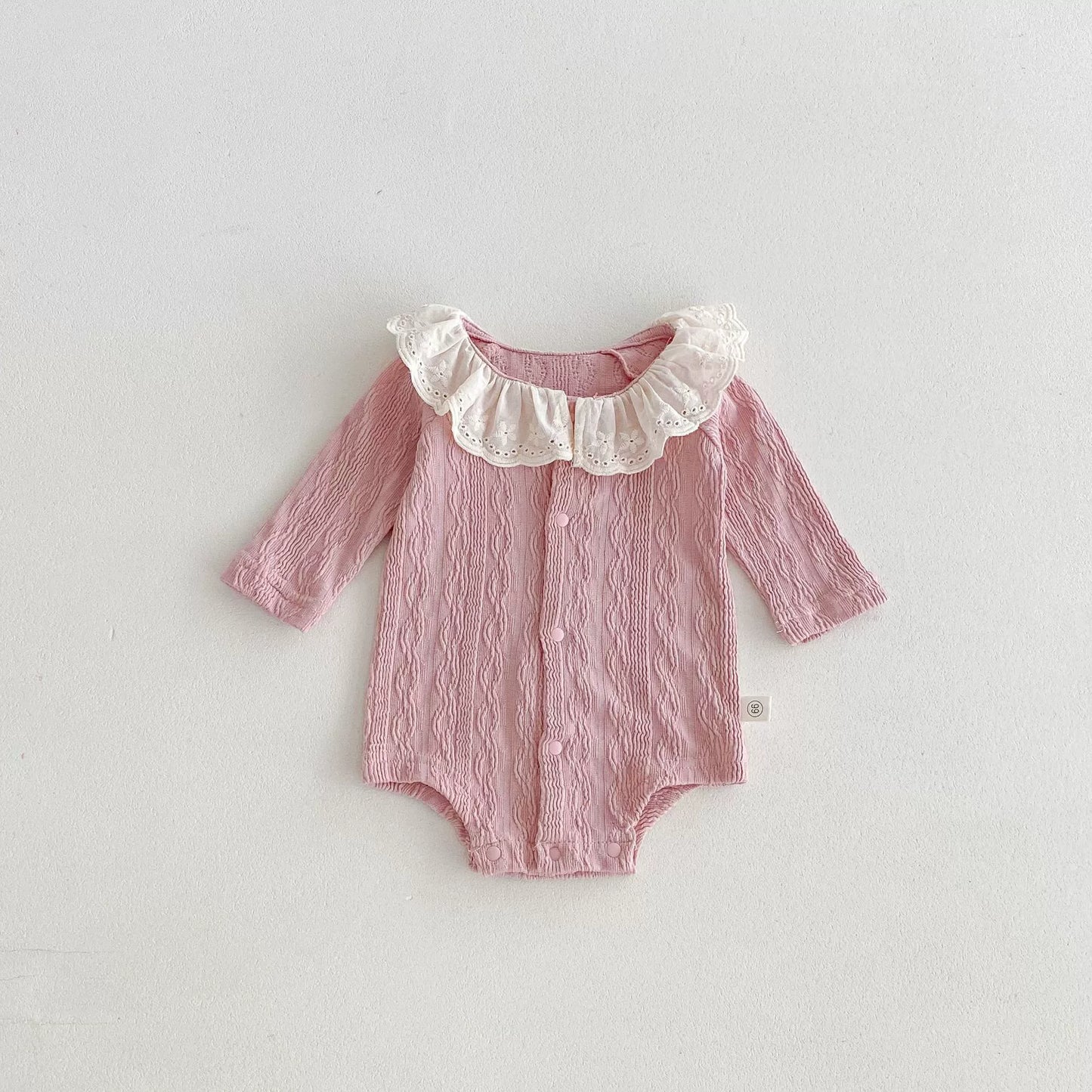 Autumn Arrival Baby Girls Long Sleeves Thin Striped Pattern Single Breasted Onesies, MyKids-USA®, Baby One-Pieces, MyKids-USA - Size/Age - 66 (3-6M) - Color - Pink -  -  - TR2509132334-B