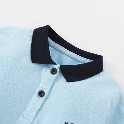 Summer Baby Kids Letters Logo Pattern Embroidered Polo Shirt and Shorts Clothing Set for Girls, MyKids-USA®, Baby & Toddler Outfits, MyKids-USA -  -  -  -  -  -  - 