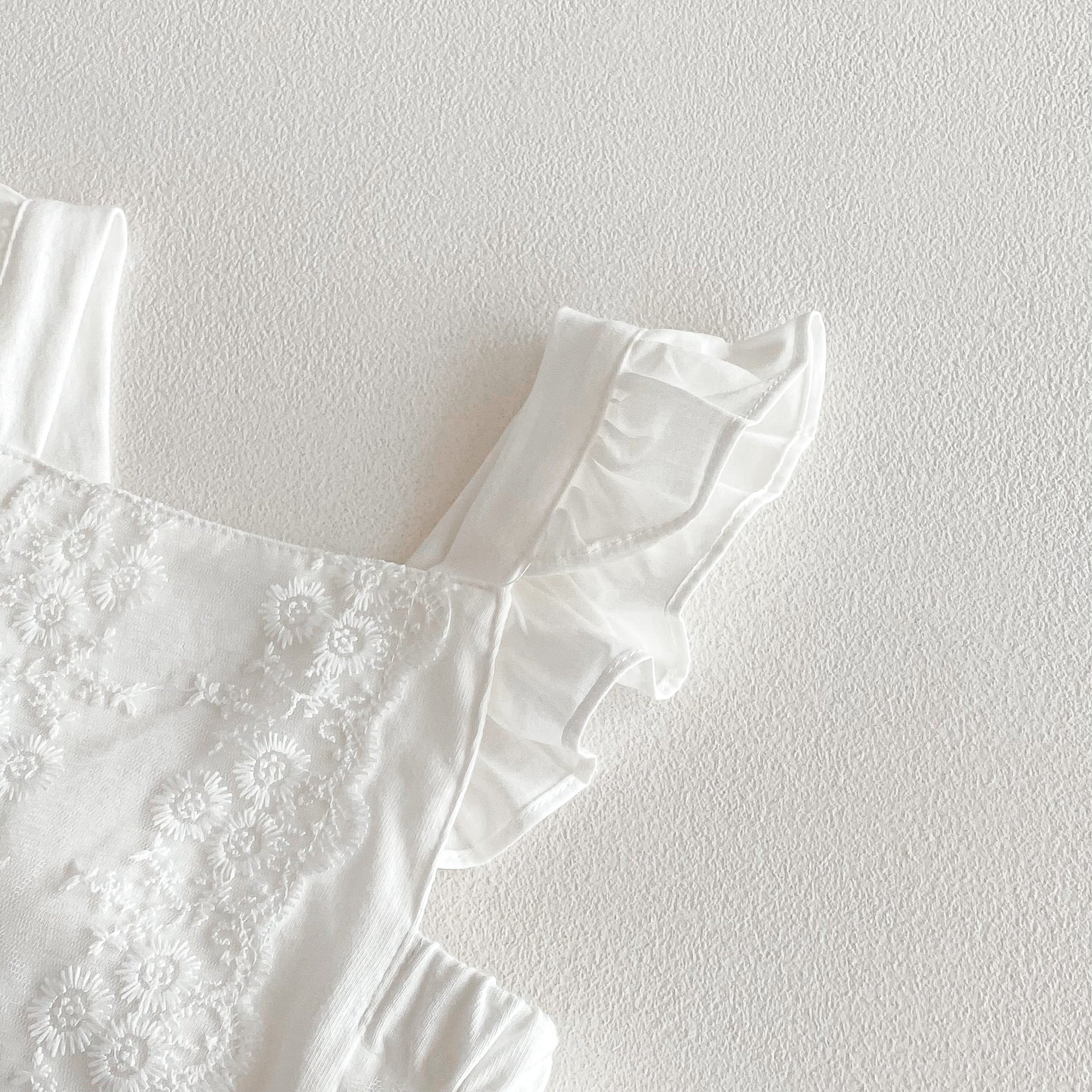Summer Arrival Baby Girls Sleeveless Flowers Lace Embroidered Pattern Strap Bodysuit, MyKids-USA®, Bodysuits, MyKids-USA -  -  -  -  -  -  - .