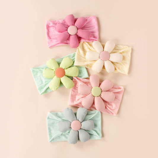 Baby 3D Cotton Filled Flower Patched Design Headbands, MyKids-USA®, Headbands, MyKids-USA -  -  -  -  -  -  - 