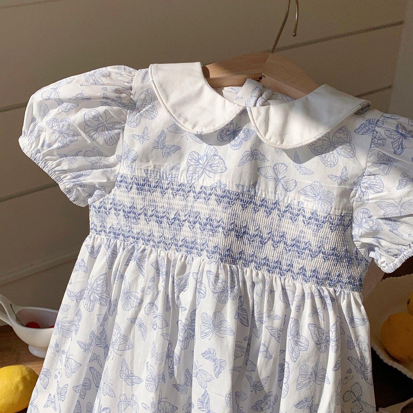 Summer Baby Kids Girls Short Sleeves Butterfly Pattern Printed Dress, MyKids-USA®, Baby & Toddler Dresses, MyKids-USA - Size/Age - 90 (12-24M) - Color - Beige -  -  - TR2503092355-A