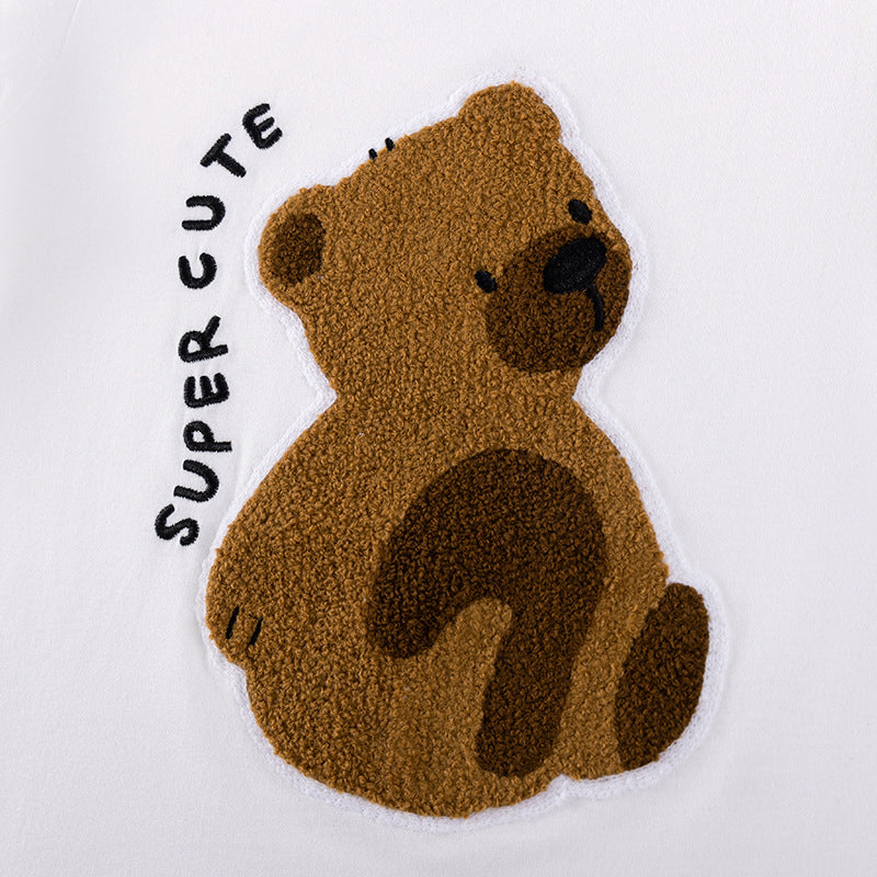 Summer Hot Selling Baby Kids Girls Short Sleeves Teddy Bear Pattern T-shirt and Argyle Shorts Clothing Set, MyKids-USA®, Baby & Toddler Outfits, MyKids-USA -  -  -  -  -  -  - .