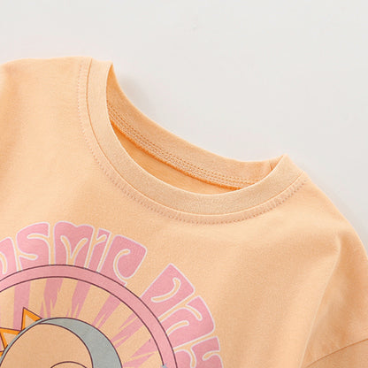 Summer Baby Kids Cartoon Pattern T-shirt and Denim Shorts Clothing Set for Girls, MyKids-USA®, Baby & Toddler Outfits, MyKids-USA -  -  -  -  -  -  - 