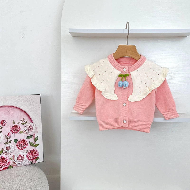 Autumn Arrival Baby Girls Comfortable Color Patchwork Knitted Long Sleeves Cardigan, MyKids-USA®, Cardigans, MyKids-USA -  -  -  -  -  -  - 