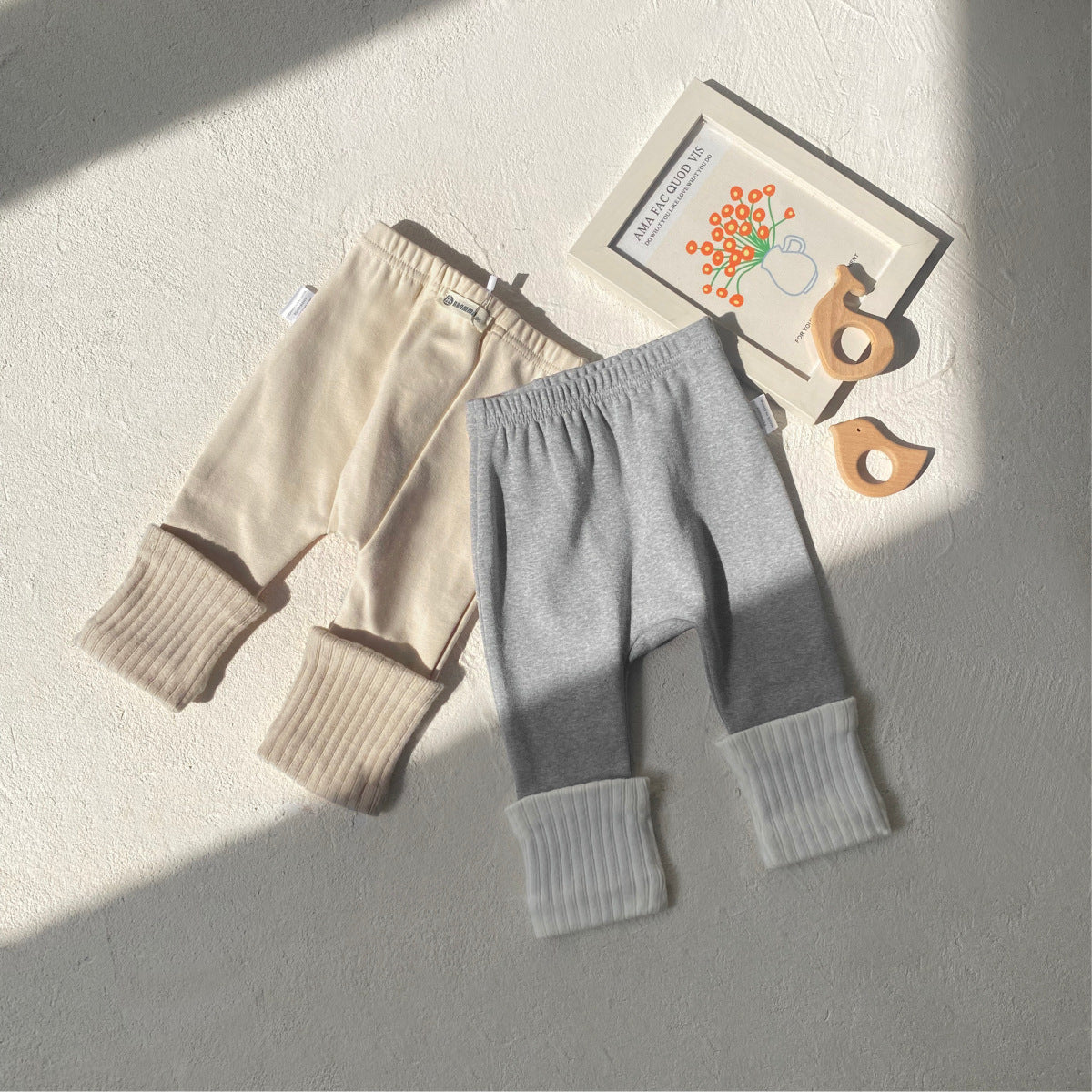 Arrival Baby Boy And Girl Solid Color/Color Patchwork Winter and Autumn Casual Elastic Pants