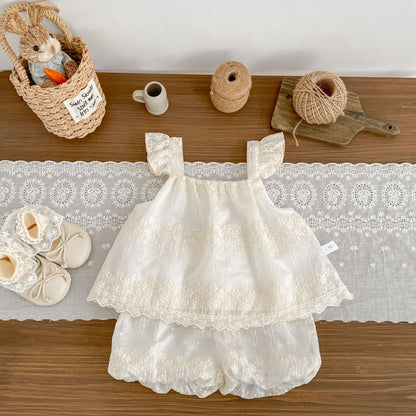 Summer Baby Kids Girls Sleeveless Flowers Pattern Vest and Shorts Clothing Set, MyKids-USA®, Baby & Children's Outfits, MyKids-USA -  -  -  -  -  -  - .