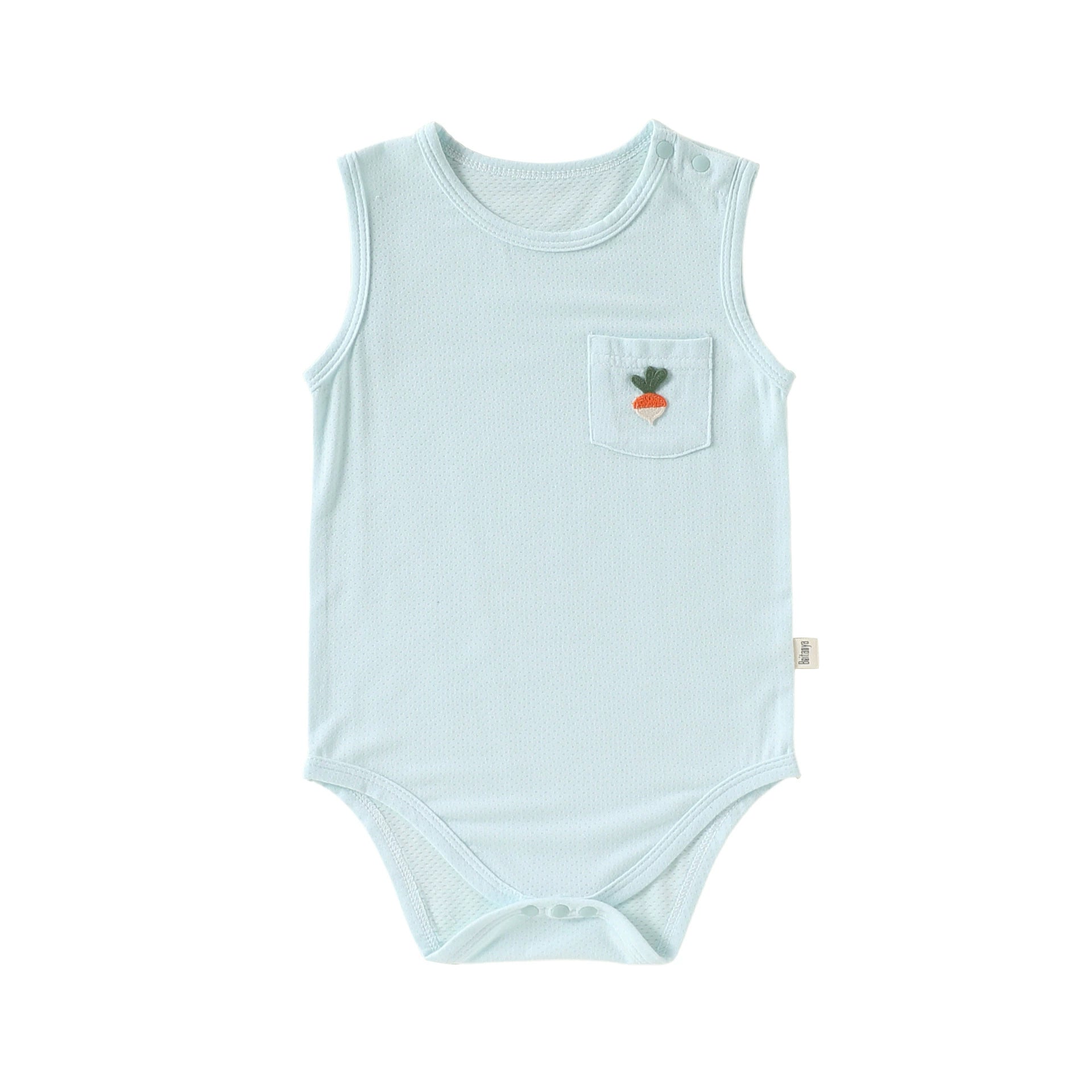 Summer Arrival Baby Boys and Girls Sleeveless Fruits Pattern Bodysuit, MyKids-USA®, Bodysuits, MyKids-USA - Size/Age - 66 (3-6M) - Color - Blue -  -  - TR2605011554-A.