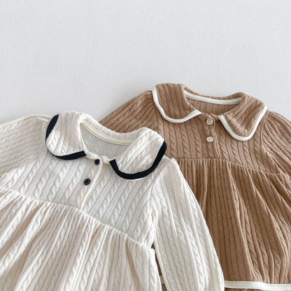MyKids-USA® Autumn Arrival Baby Girls Long Sleeves Casual Knitted Bodysuit