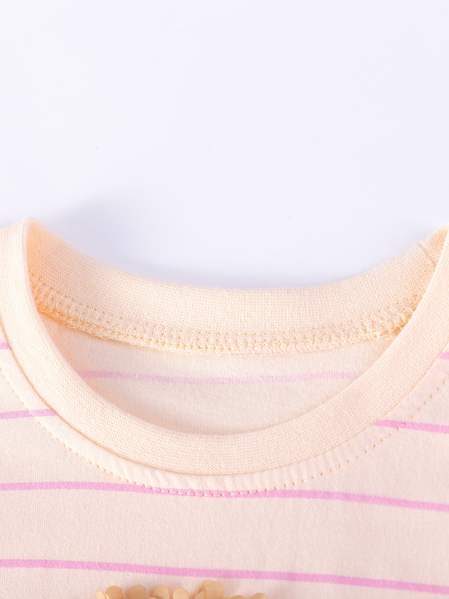 Summer Arrival Rainbow and Striped Pattern Short Sleeves Dress for Stylish Girls, MyKids-USA®, Baby & Children's Dresses, MyKids-USA -  -  -  -  -  -  - .