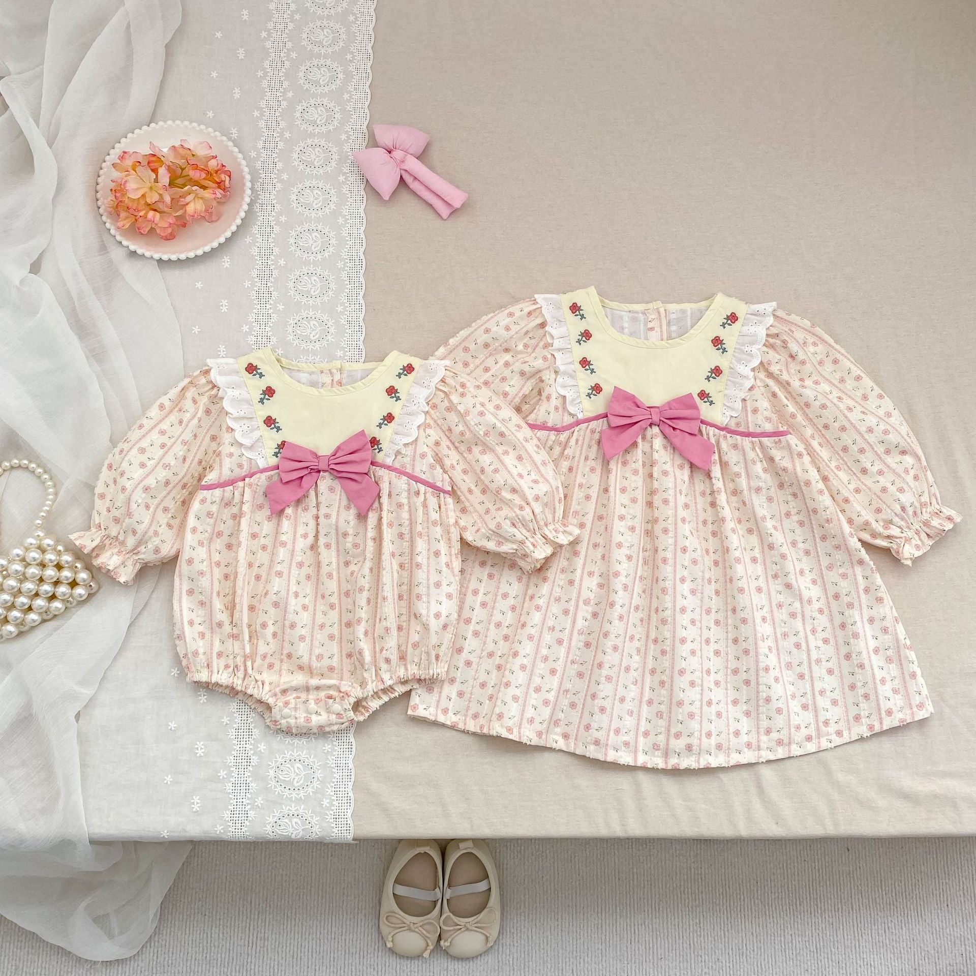 Arrival Spring and Autumn Flowers Pattern Baby Kids Girls Onesies and Dress – Princess Sister Matching Set, MyKids-USA®, Baby & Toddler Outfits, MyKids-USA -  -  -  -  -  -  - .