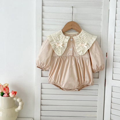 Arrival Autumn Baby Kids Girls Long Sleeves Bows Embroidery Pattern Floral Collar Onesies and Dress – Princess Sister Matching Set, MyKids-USA®, Baby & Toddler Outfits, MyKids-USA - Size/Age - 66 (3-6M) - Color - Pink -  -  - TR2410061209