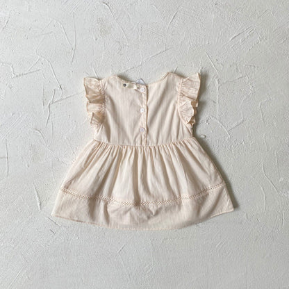 Summer Arrival Baby Girls Fly Sleeves Striped Dress