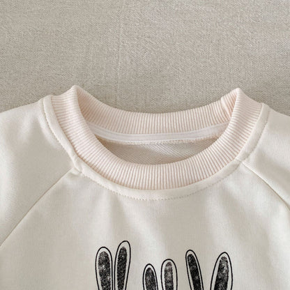 Autumn and Spring Arrival Cartoon Pattern Long Sleeves Crew Neck Pullover for Stylish Girls