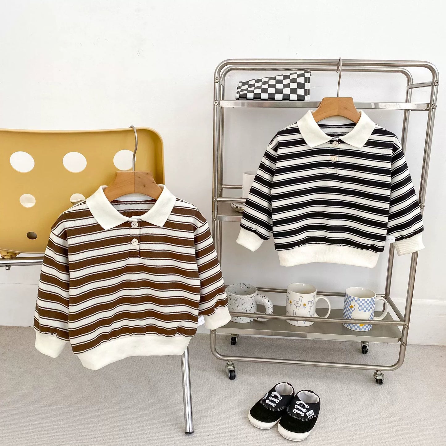 Spring and Autumn Baby Kids Unisex Striped Pattern Top Polo Shirt and Denim Pants Clothing Set, MyKids-USA®, Baby & Toddler Outfits, MyKids-USA -  -  -  -  -  -  - 