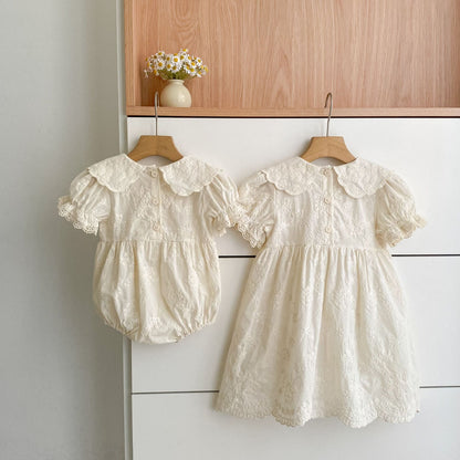 Arrival Summer Flowers Pattern Embroidered Baby Kids Girls Onesies and Dress – Princess Sister Matching Set, MyKids-USA®, Baby & Children's Outfits, MyKids-USA -  -  -  -  -  -  - .