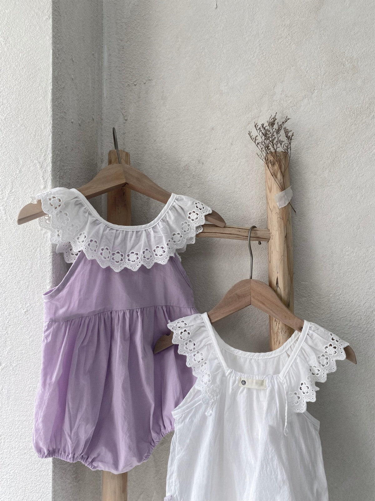 MyKids-USA® Summer Arrival Baby Girls Sleeveless Cute Flowers Hollow-out Pattern Collar Bodysuit